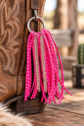 Hot Pink Studded Boot Tassel