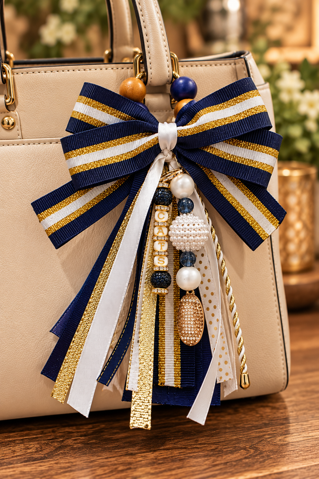 💙✨ Cats Game Day Spirit Purse Bow