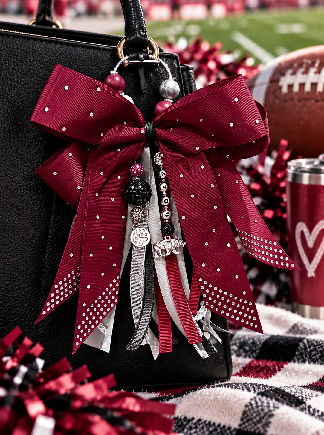 Griz Game Day Spirit Purse Bow 🤎🖤