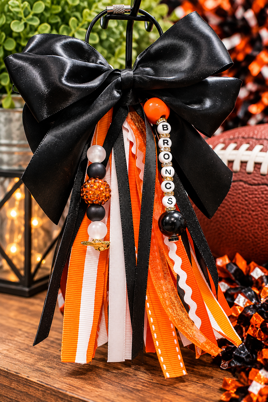 🧡🖤 Broncs Game Day Spirit Purse Bow